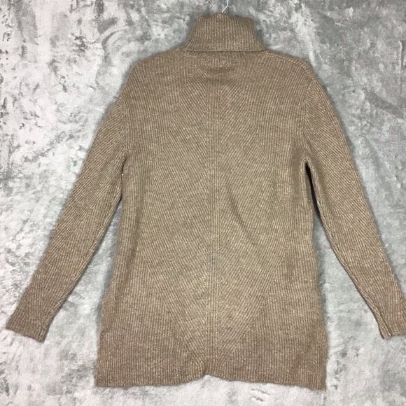 Sweet Romeo Sweater Women’s Medium Brown Tan Turtleneck Hi Low Pullover - Picture 6 of 9